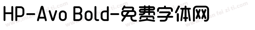 HP-Avo Bold字体转换